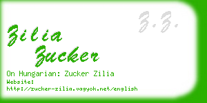 zilia zucker business card